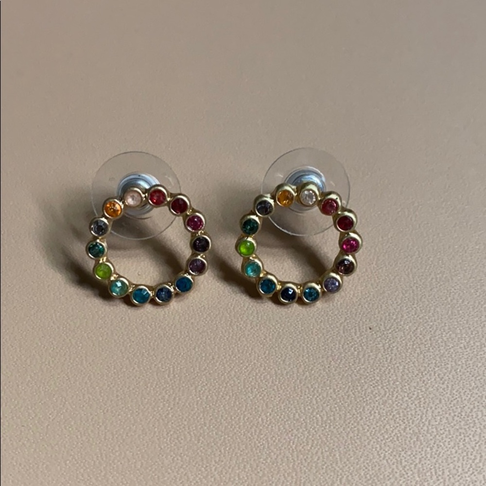 J Crew rainbow earrings